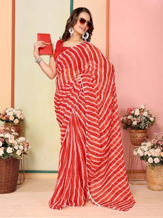 SF 745 Printed Georgette Readymade Sarees Wholesale Price In Surat